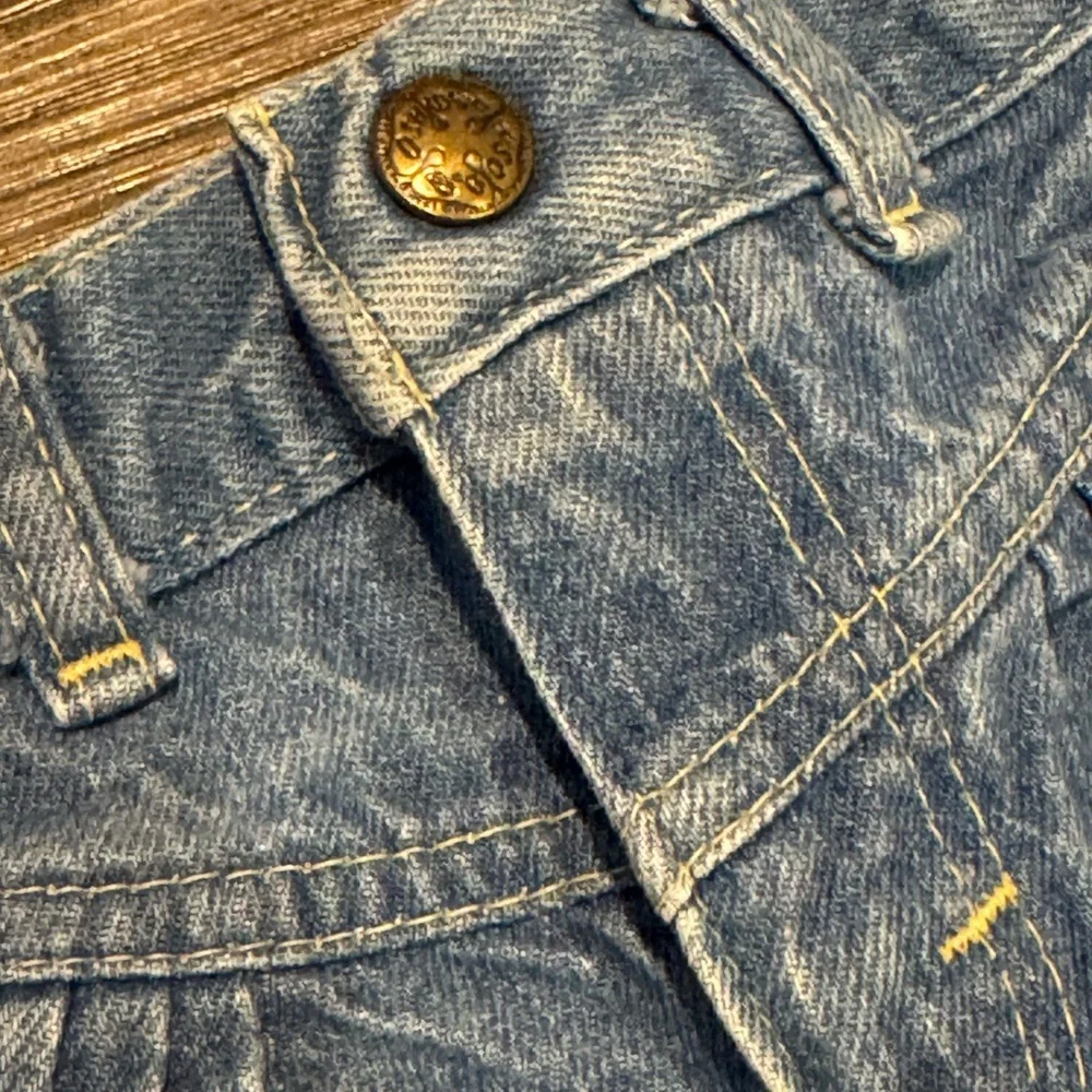 OshKosh B’Gosh Girls 12M Jeans 90’s High Waist Pleated Denim Pants USA